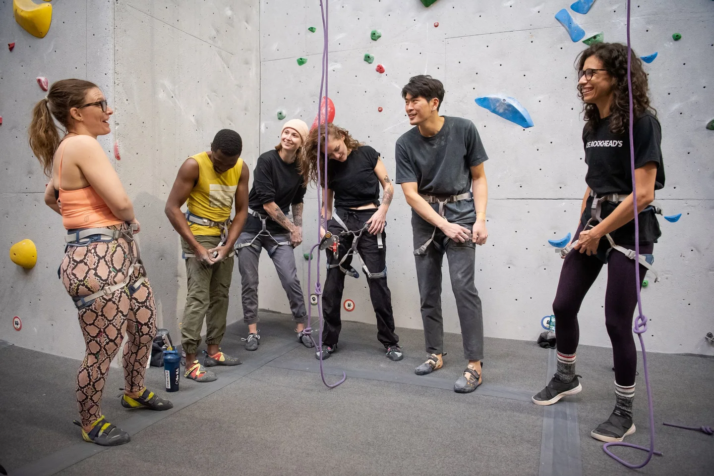A climbing group at Joe Rockhead’s