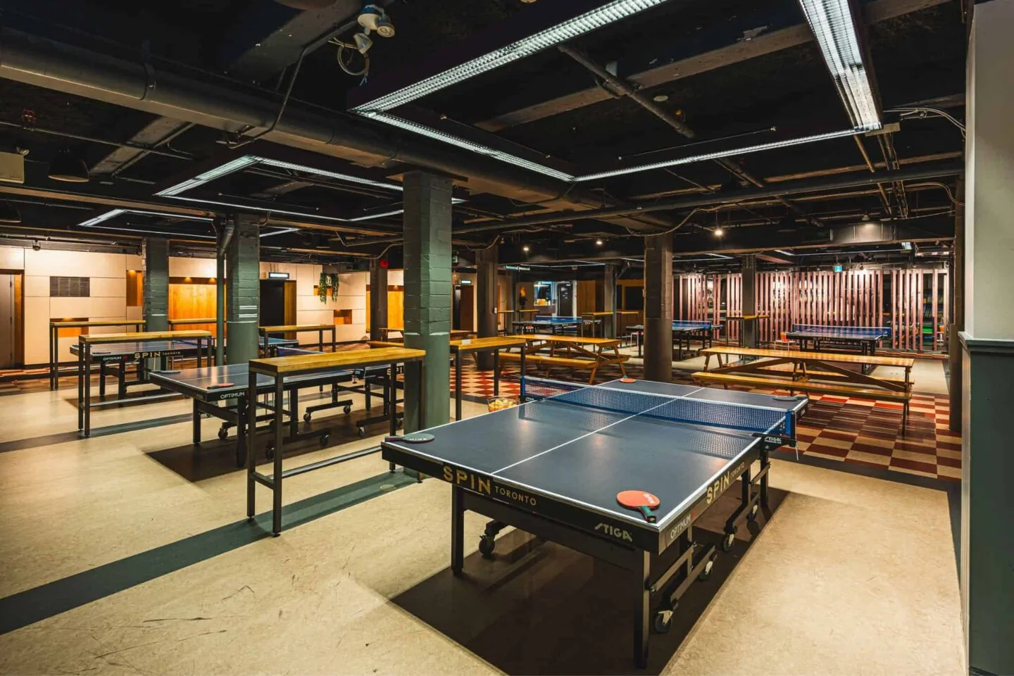 Ping-pong tables at SPIN Toronto